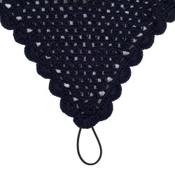 Bonnet anti-mouches en coton avec attache au licol Equestro Marine Bleu marine Bonnet anti-mouches en coton avec attache au licol Equestro Marine Bleu marine