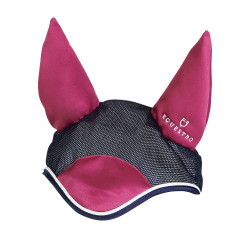 Bonnet anti-mouches en coton antibactérien Equestro Marine / fuchsia Bleu
