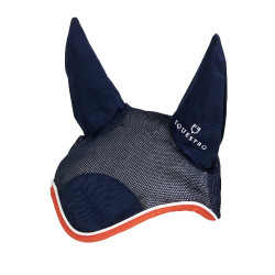 Bonnet anti-mouches en coton antibactérien Equestro Marine / rouge