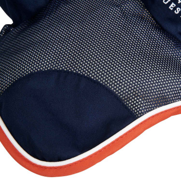 Bonnet anti-mouches en coton antibactérien Equestro Marine / rouge Bonnet anti-mouches en coton antibactérien Equestro Marine / rouge