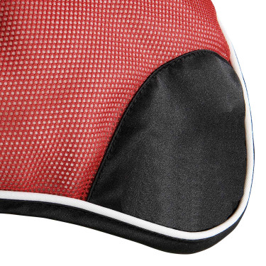 Bonnet anti-mouches en coton antibactérien Equestro Rouge / noir