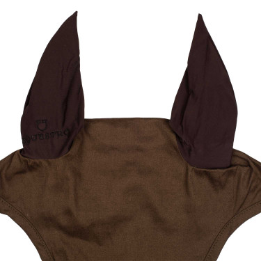 Bonnet anti-mouches collection basique avec oreilles élastiques Equestro Marron