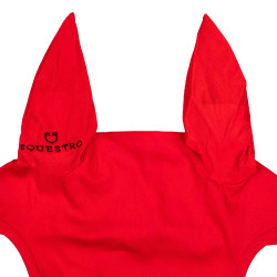 Bonnet anti-mouches collection basique avec oreilles élastiques Equestro Rouge