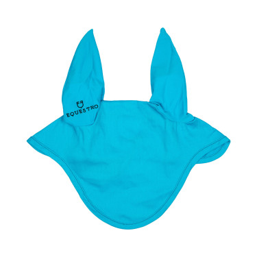 Bonnet anti-mouches collection basique avec oreilles élastiques Equestro Turquoise Bleu