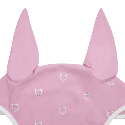 Bonnet anti-mouches logo multicolore White Line Edition Equestro Rose orchidée