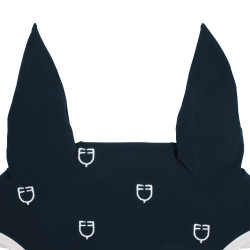 Bonnet anti-mouches logo multicolore White Line Edition Equestro Marine Bleu marine