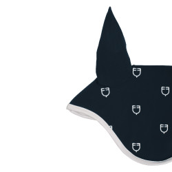 Bonnet anti-mouches logo multicolore White Line Edition Equestro Marine Bleu marine