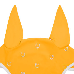 Bonnet anti-mouches logo multicolore White Line Edition Equestro Jaune