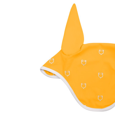 Bonnet anti-mouches logo multicolore White Line Edition Equestro Jaune