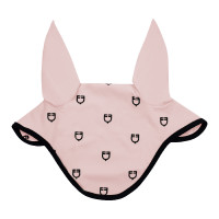 Bonnet anti-mouches logo multicolore Black Line Edition Equestro Rose / noir