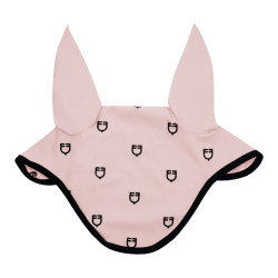 Bonnet anti-mouches logo multicolore Black Line Edition Equestro Rose / noir