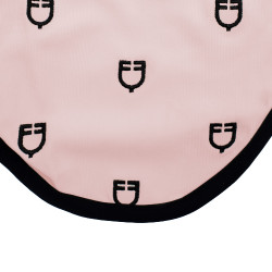 Bonnet anti-mouches logo multicolore Black Line Edition Equestro Rose / noir