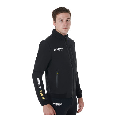 Blouson homme en tissu technique collection Scuderia Equestro Noir