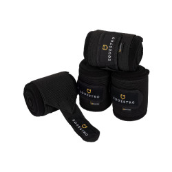 Bandes de travail en polaire et élastique respirantes par 4 Equestro Noir