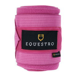 Bandes de travail en polaire et élastique respirantes par 4 Equestro Fuchsia Rose