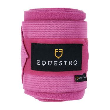 Bandes de travail en polaire et élastique respirantes par 4 Equestro Fuchsia Rose