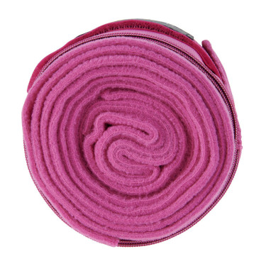 Bandes de travail en polaire et élastique respirantes par 4 Equestro Fuchsia Rose