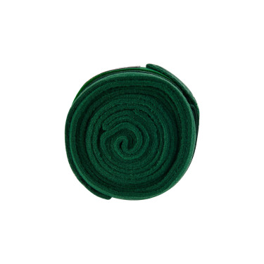 Ademende werkbandages van fleece en elastiek per 4 Equestro Jachtgroen