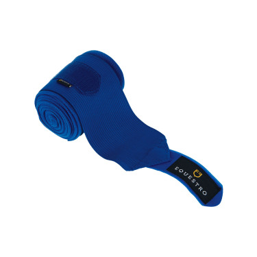 Ademende werkbandages van fleece en elastiek per 4 Equestro Koningsblauw