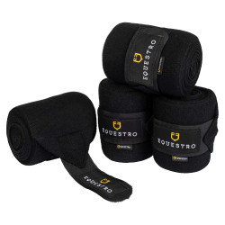 Bandes de repos en laine par 4 Equestro Noir