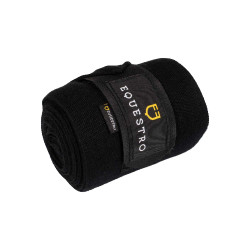 Bandes de repos en laine par 4 Equestro Noir