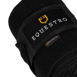 Bandes de repos en laine par 4 Equestro Noir