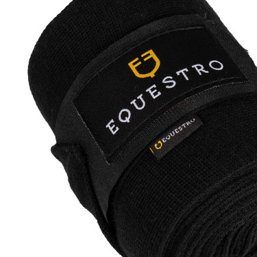 Bandes de repos en laine par 4 Equestro Noir