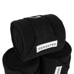 Bandes de polo respirantes poney Trim par 4 Equestro Noir / noir