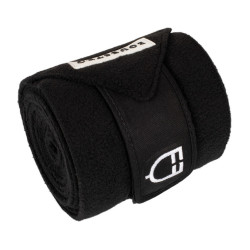 Bandes de polo respirantes poney Trim par 4 Equestro Noir / noir