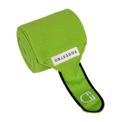 Bandes de polo respirantes poney Trim par 4 Equestro Citron / noir Jaune