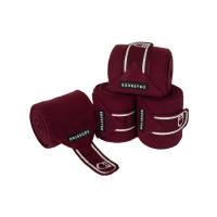 Bandes de polo respirantes Diamond par 4 Equestro Bordeaux