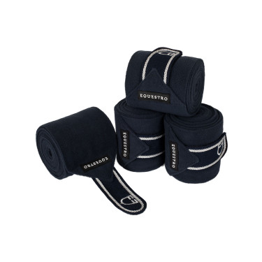Bandas de polo transpirables Diamond por 4 Equestro Marine Marineblauw