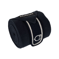 Bandes de polo respirantes Diamond par 4 Equestro Marine Bleu marine