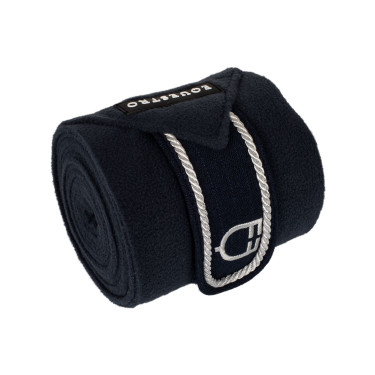 Bandes de polo respirantes Diamond par 4 Equestro Marine Bleu marine