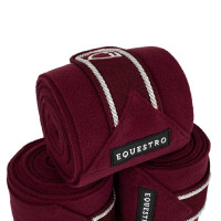 Bandes de polo poney avec logo brodé Diamond par 4 Equestro Blanc Bandes de polo poney avec logo brodé Diamond par 4 Equestro Blanc
