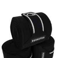 Bandes de polo poney avec logo brodé Diamond par 4 Equestro Blanc