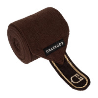 Polo bandages pony met geborduurd Diamond-logo per 4 Equestro Wit