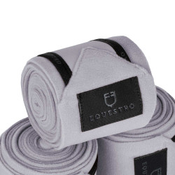 Polobandages per 4 Equestro Grijs / zwart