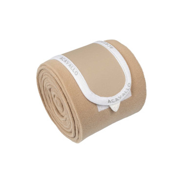 Bandes de polo anti-boulochage avec fermeture velcro Acavallo par 4 Sable / blanc Beige Bandes de polo anti-boulochage avec fermeture velcro Acavallo par 4 Sable / blanc Beige