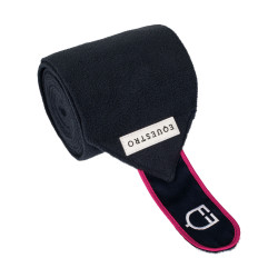 Bandes de polo fermeture velcro Trim par 4 Equestro Marine / fuchsia Bleu