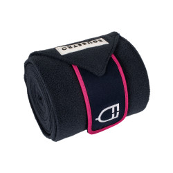 Bandes de polo fermeture velcro Trim par 4 Equestro Marine / fuchsia Bleu