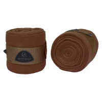 Fleece oefenbanden met klittenbandsluiting Acavallo per 2 Bruin