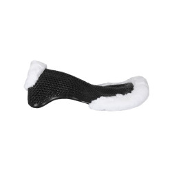 Amortisseur thérapeutique en gel réhausse avant en laine écologique Acavallo Noir / blanc Amortisseur thérapeutique en gel réhausse avant en laine écologique Acavallo Noir / blanc