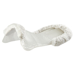 Amortisseur thérapeutique en gel avec rehausse arrière en laine écologique Acavallo Transparent / naturel