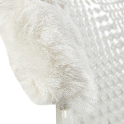 Therapeutische gel pad met achterverhoging in ecologische wol Acavallo Transparant / natuurlijk