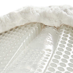 Therapeutische gel pad met achterverhoging in ecologische wol Acavallo Transparant / natuurlijk