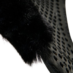 Amortisseur thérapeutique en gel avec rehausse arrière en laine écologique Acavallo Noir / noir