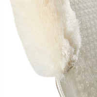 Therapeutische gel-schokdemper met uitsnijding en rand van schapenwol met Dri-Lex Acavallo Transparant / natuurlijk