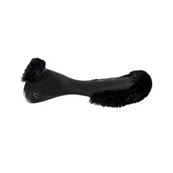 Amortisseur thérapeutique en gel découpe et bordure en laine de mouton avec Dri-Lex Acavallo Noir / noir