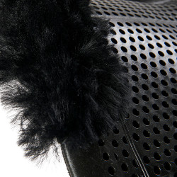 Amortisseur thérapeutique en gel découpe et bordure en laine de mouton avec Dri-Lex Acavallo Noir / noir